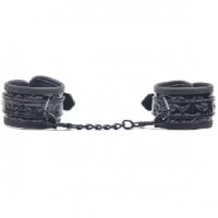 Hand Cuffs Embossed Handcuffs Black